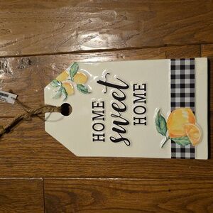 Lemonade 25 Cents Fresh Squeezed Embossed Metal Wall Decor Sign Farmhouse NWT